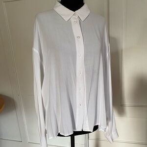 3 for 15$! Forever 21 Unstructured Cropped Artist White Collared Blouse